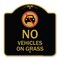 Signmission Designer Series Sign-No Vehicles on Grass, Black & Gold Aluminum Sign, 18" x 18", BG-1818-23552 A-DES-BG-1818-23552 - alternate 1